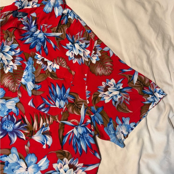 HAWAIIAN Men’s shirt Red Blue Floral 3XL - Picture 6 of 9